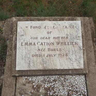 WHILLIER Emma Cation nee BURLS -1928