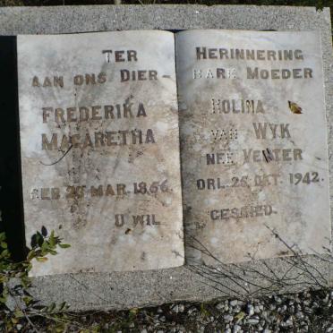 WYK Frederika Rolina Magaretha, van nee VENTER 1856-1942