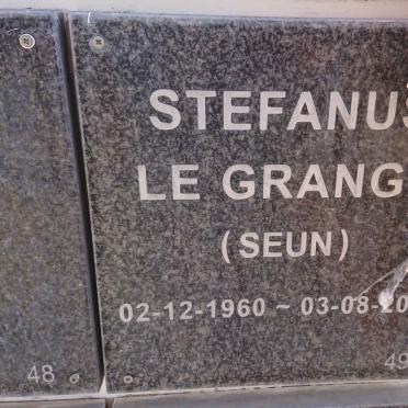 GRANGE Stefanus, le 1960-2018