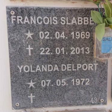 SLABBERT Francois 1969-2013 &amp; Yolanda DELPORT 1972-