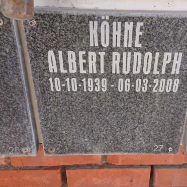 KOHNE Albert Rudolph 1939-2008