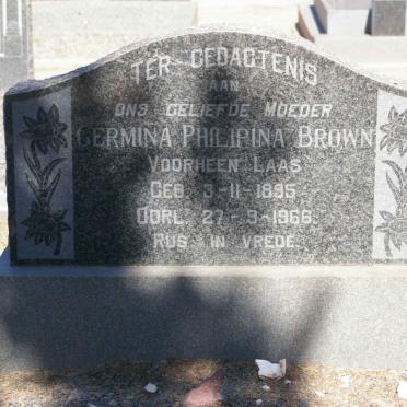BROWN Germina Philipina voorheen LAAS 1895-1966