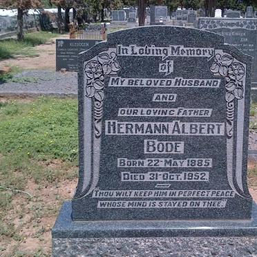 BODE Hermann Albert 1885-1952