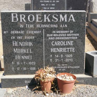BROEKSMA Hendrik Morkel 1926-1991 &amp; Caroline Henriette 1925-2010