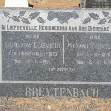 BREYTENBACH Wynand Cornelius 1876-1941 &amp; Catharina Elizabeth OLIVIER 1883-1960