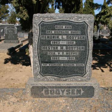 BOOYSEN Hendrik L. 1863-1950 &amp; Hester M. V.D. MERWE 1862-1951