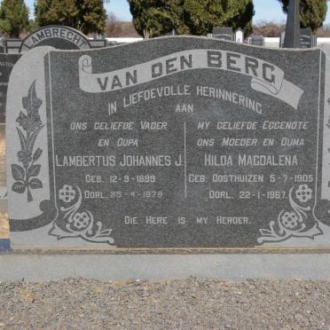 BERG Lambertus Johannes J., van den 1899-1979 &amp; Hilda Magdalena OOSTHUIZEN 1905-1967