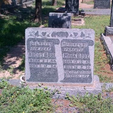 BODE Augus 1844-1924 &amp; Mina 1849-1930