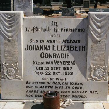 CONRADIE Jan Hendrik 1883-1946 &amp; Johanna Elizabeth VAN VEYEREN 1887-1953