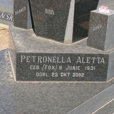 CONRADIE Johannes Marthinus 1925-1986 &amp; Petronella Aletta FOX 1931-2002