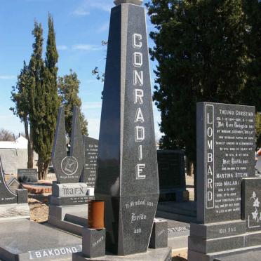 CONRADIE Johannes Marthinus 1925-1986 &amp; Petronella Aletta FOX 1931-2002