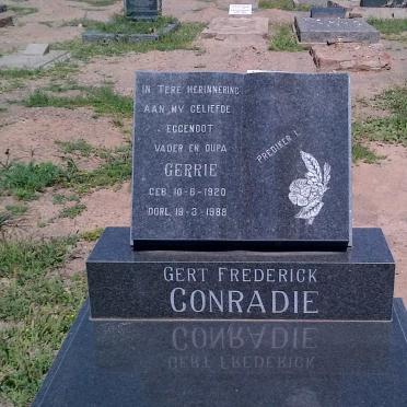 CONRADIE Gert Frederick 1920-1988