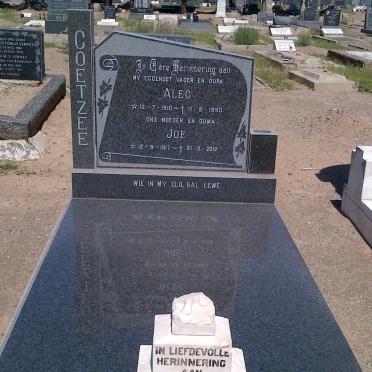 COETZEE Alec 1910-1993 &amp; Joe 1917-2012 :: COETZEE Rene 1945-1945