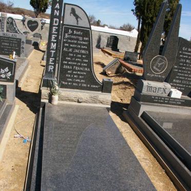 DEEMTER Alje Jacobus, van 1911-1982 &amp; Anna Francina VAN NIEKERK 1917-2010