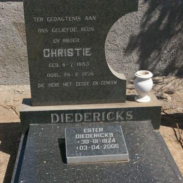 DIEDERICKS Ester 1924-2006 :: DIEDERICKS Christie 1953-1976