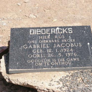DIEDERICKS Gabriel Jacobus 1924-1976