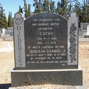 DIEDERICKS Adriaan Gabriel J. 1894-1982 :: DIEDERICKS Cathy 1956-1976 :: DIEDERICKS Adriaan Gabriel 1961-1966
