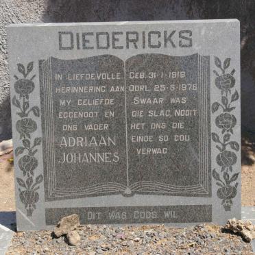 DIEDERICKS Adriaan Johannes 1919-1976
