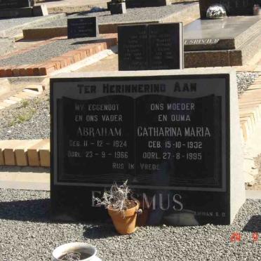 ERASMUS Abraham 1924-1966 &amp; Catharina Maria 1932-1995