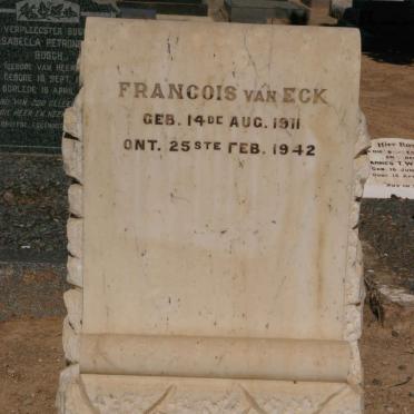 ECK Francois, van 1911-1942