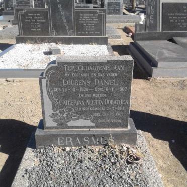 ERASMUS Lourens Daniel 1906-1967 &amp; Catherina Aletta Dorathea KOEKEMOER 1912-1969