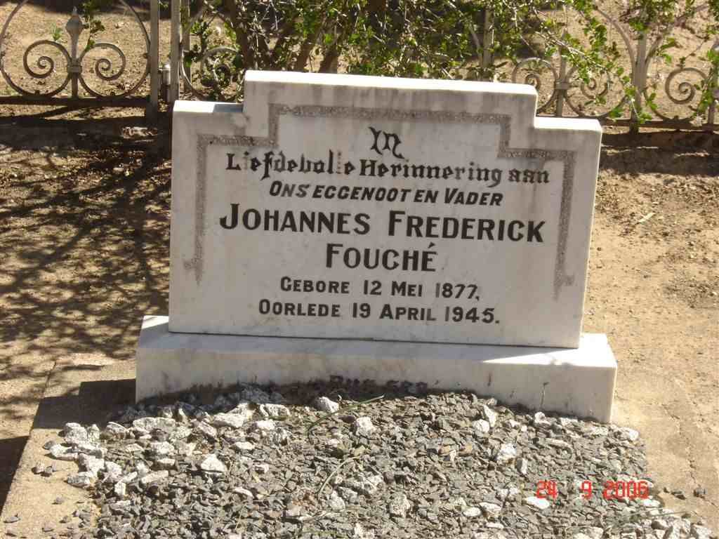 FOUCHE Johannes Frederick 1877-1945