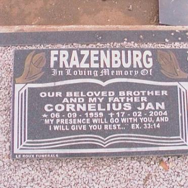 FRAZENBURG Cornelius Jan 1959-2004