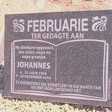 FEBRUARIE Johannes 1958-2014