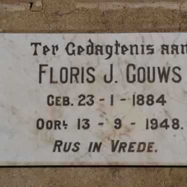 GOUWS Floris J. 1884-1948