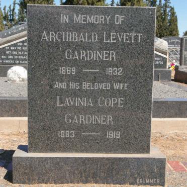 GARDINER Archibald Levett 1869-1932 &amp; Lavinia COPE 1883-1919