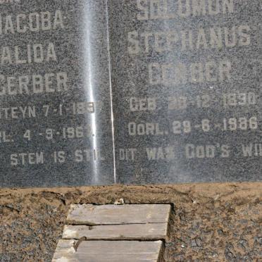 GERBER Solomon Stephanus 1890-1986 &amp; Jacoba Alida STEYN 1897-1967