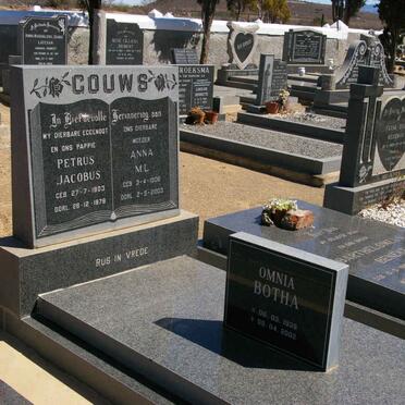 GOUWS Petrus Jacobus 1903-1979 &amp; Anna M.L. 1906-2003 :: BOTHA Omnia 1938-2002