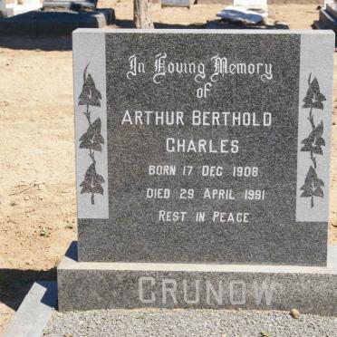 GRUNOW Arthur Berthold Charles 1908-1991
