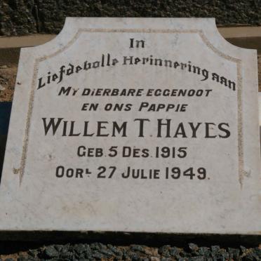 HAYES Willem T. 1915-1949