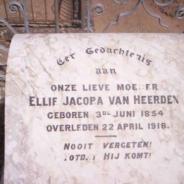 HEERDEN Ellie Jacoba, van 1854-1918