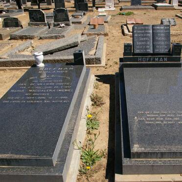 HOFFMAN Jan de Villiers 1881-1947 &amp; Maria Magdalena BOOYSEN 1884-1980
