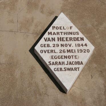 HEERDEN Roelof Marthinus 1844-1920 &amp; Sarah Jacoba SWART