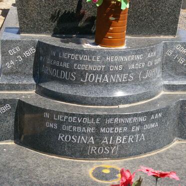 JAGER Arnoldus Johannes, de 1915-1977 &amp; Rosina Alberta 1919-2003