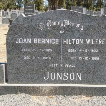 JONSON Hilton Wilfred 1923-1989 &amp; Joan Bernice 1925-2015