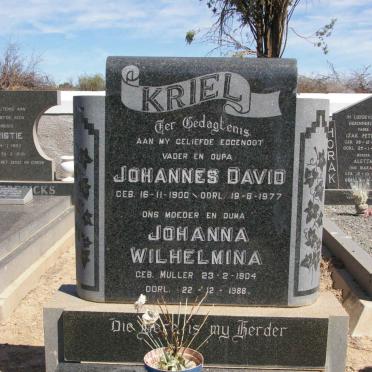 KRIEL Johannes David 1900-1977 &amp; Johanna Wilhelmina MULLER 1904-1988
