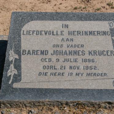 KRUGER Barend Johannes 1896-1952