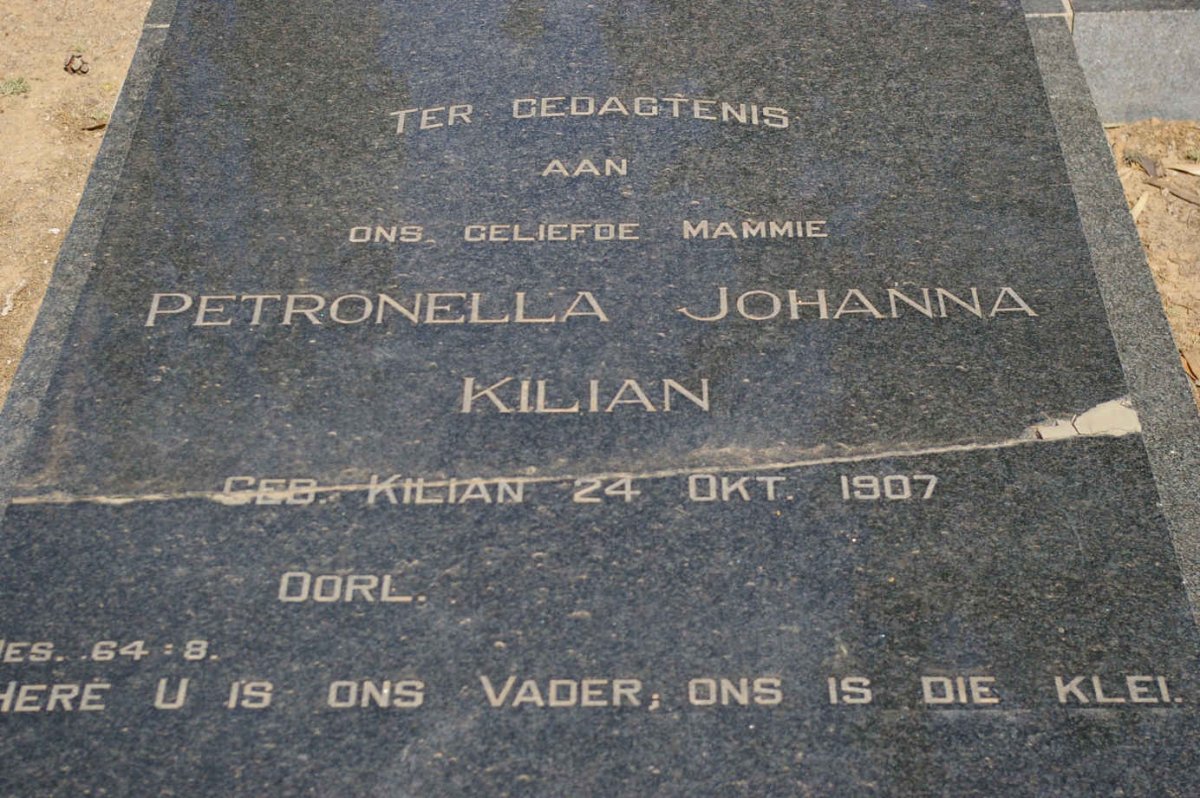 KILIAN Jacob Nicolas 1911-1971 &amp; Petronella Johanna KILIAN 1907-