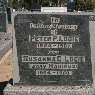 LOGIE Peter P. 1884-1937 &amp; Susanna C. MARINUS 1884-1958