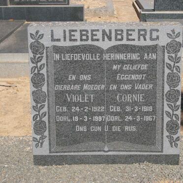 LIEBENBERG Cornie 1918-1967 &amp; Violet 1922-1997