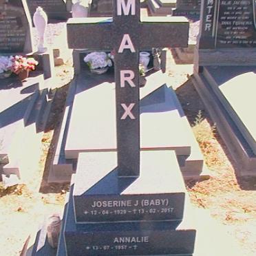 MARX Joserine J. 1929-2017 :: MARX Leon 1958-2016 &amp; Annalie 1957-