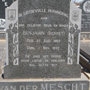 MESCHT Benjamin, van der 1953-1972