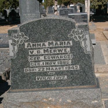 MERWE Anna Maria, v.d. nee EDWARDS 1886-1943