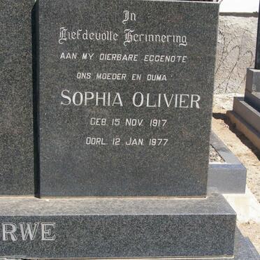 MERWE Roelof Petrus, van der 1907- &amp; Sophia Olivier 1917-1977