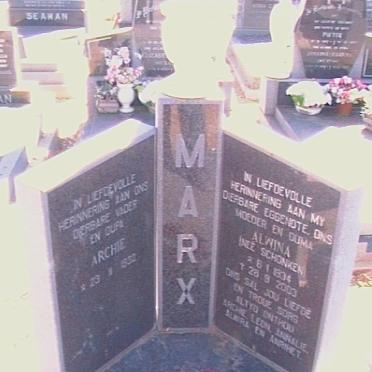 MARX Archie 1932 - &amp; Alwina SCHONKEN 1934-2003