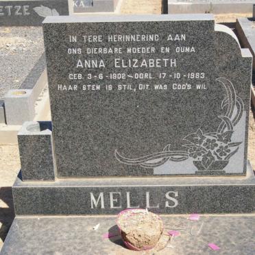 MELLS Anna Elizabeth 1902-1983